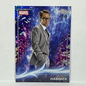 2025 Topps Chrome Marvel Studios #6 Justin Hammer Speckle Refractor 47/49